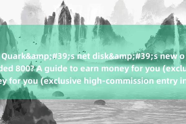 Quark&#39;s net disk&#39;s new order returns exceeded 800? A guide to earn money for you (exclusive high-commission entry included)